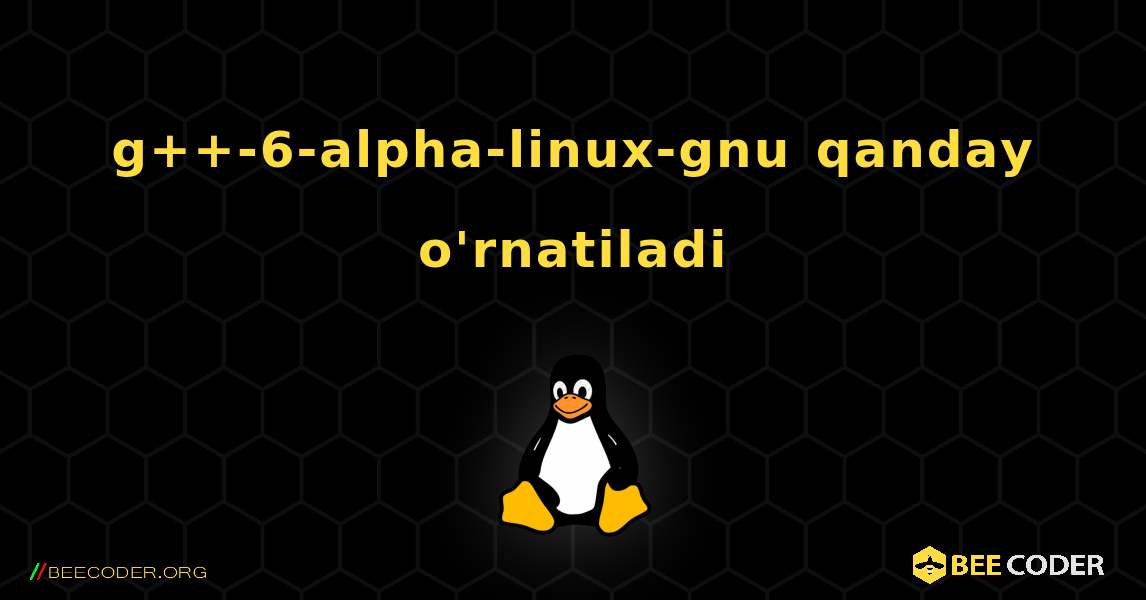 g++-6-alpha-linux-gnu  qanday o'rnatiladi. Linux