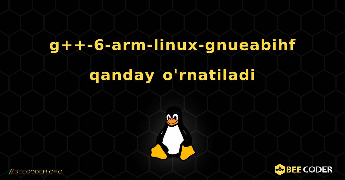 g++-6-arm-linux-gnueabihf  qanday o'rnatiladi. Linux