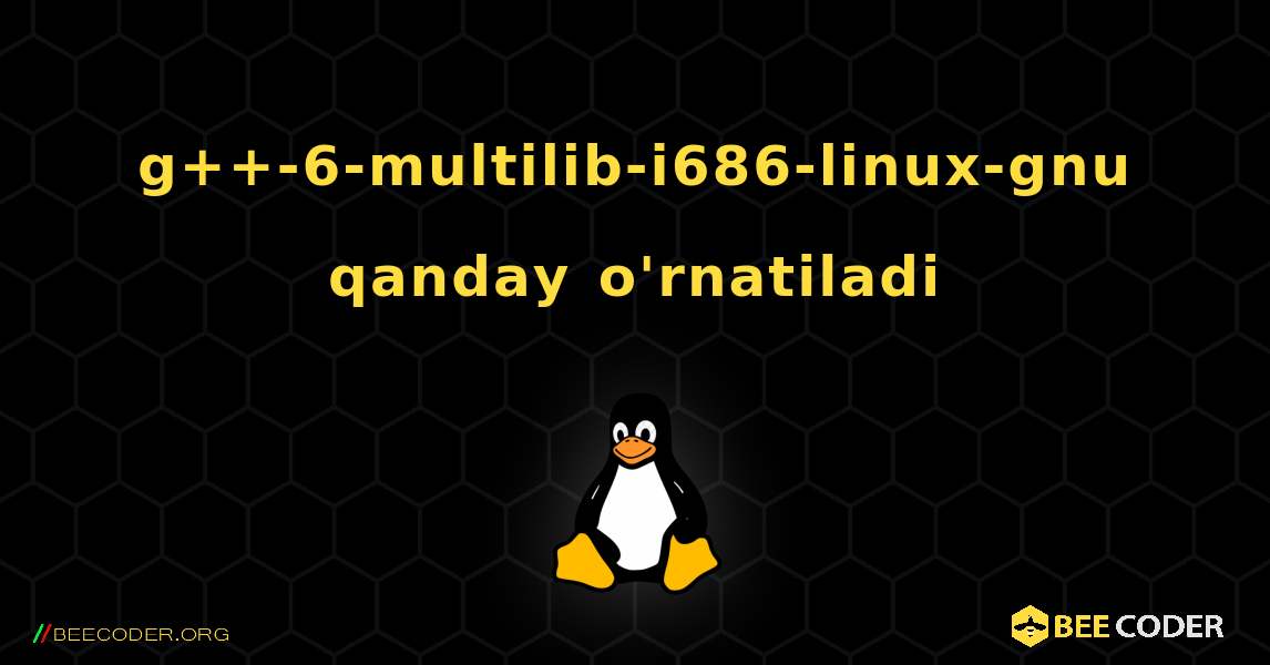 g++-6-multilib-i686-linux-gnu  qanday o'rnatiladi. Linux