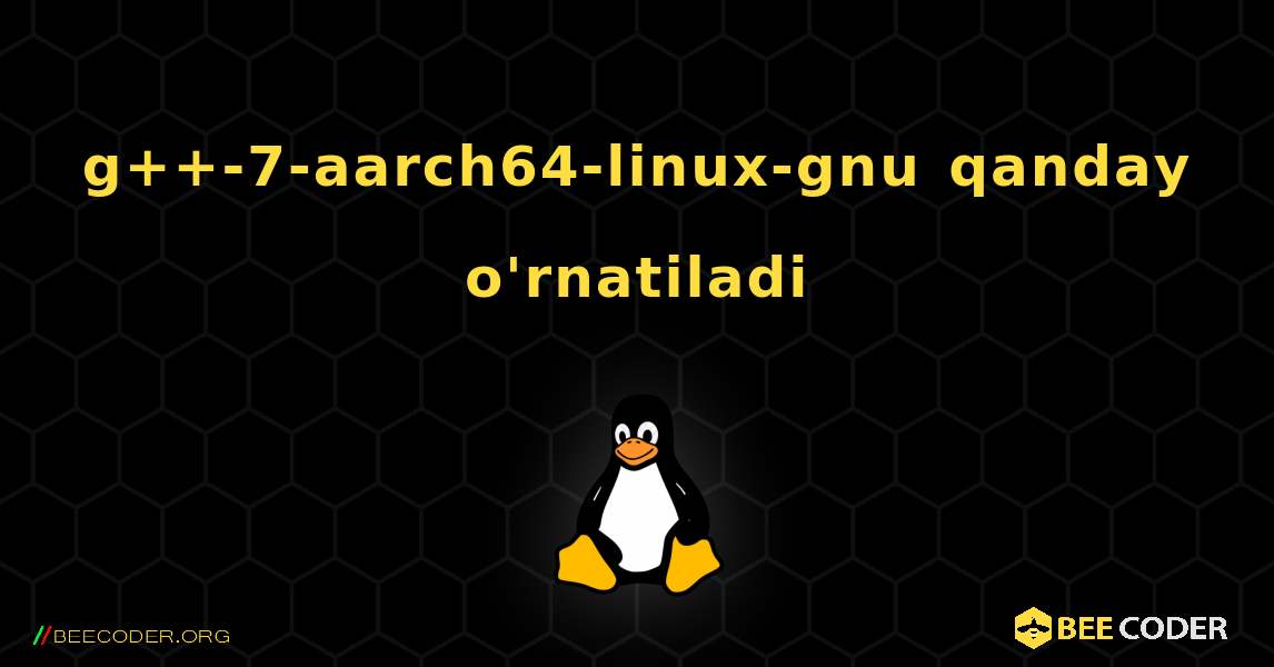 g++-7-aarch64-linux-gnu  qanday o'rnatiladi. Linux