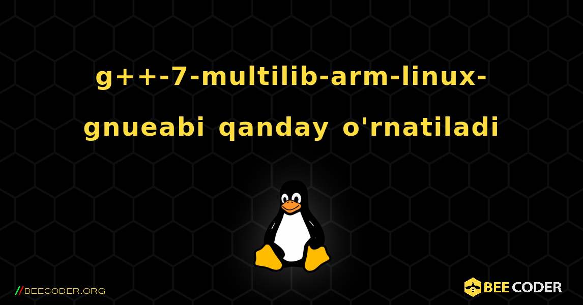 g++-7-multilib-arm-linux-gnueabi  qanday o'rnatiladi. Linux