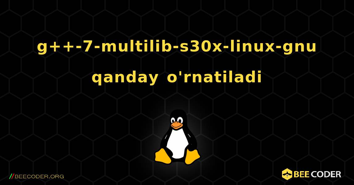 g++-7-multilib-s30x-linux-gnu  qanday o'rnatiladi. Linux