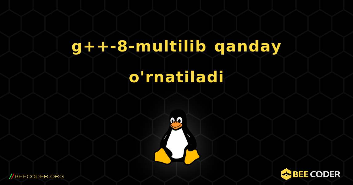 g++-8-multilib  qanday o'rnatiladi. Linux