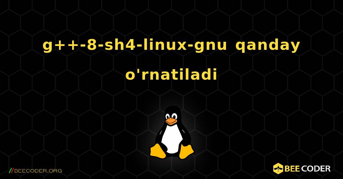 g++-8-sh4-linux-gnu  qanday o'rnatiladi. Linux