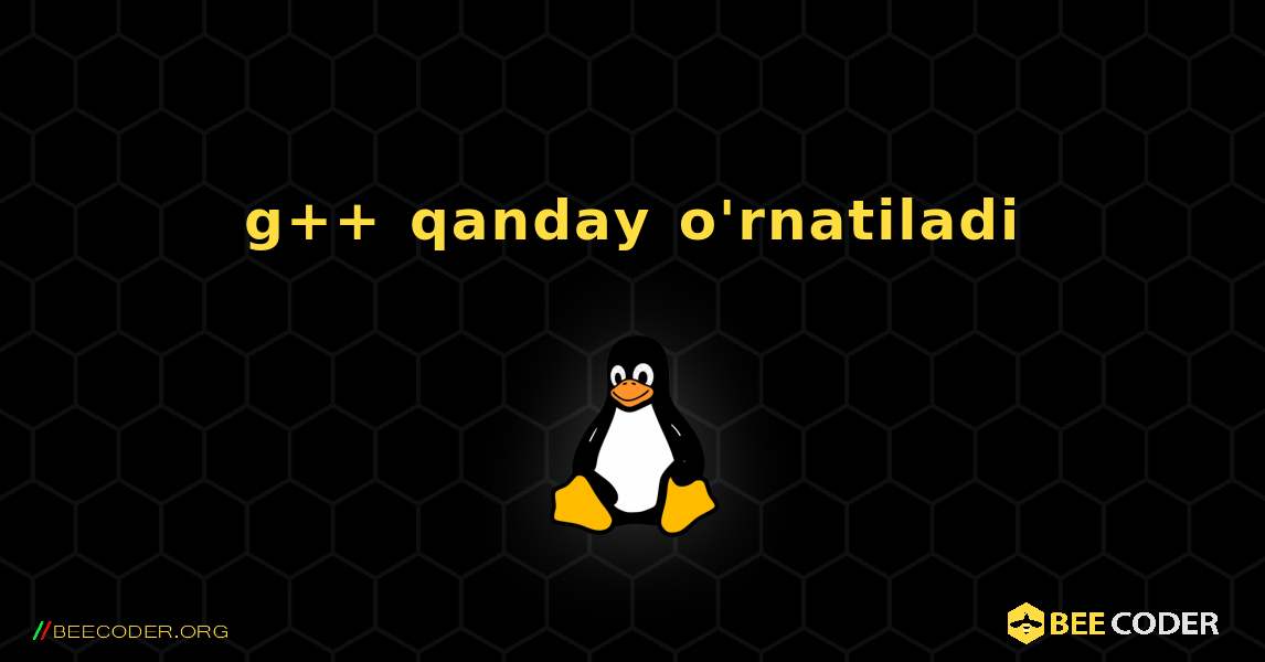 g++  qanday o'rnatiladi. Linux