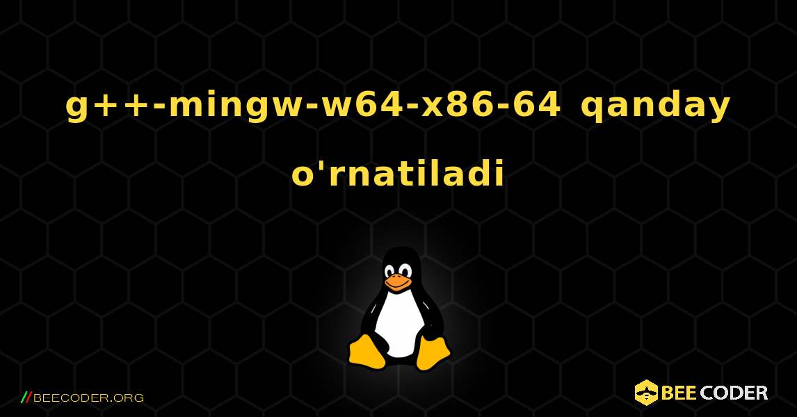 g++-mingw-w64-x86-64  qanday o'rnatiladi. Linux