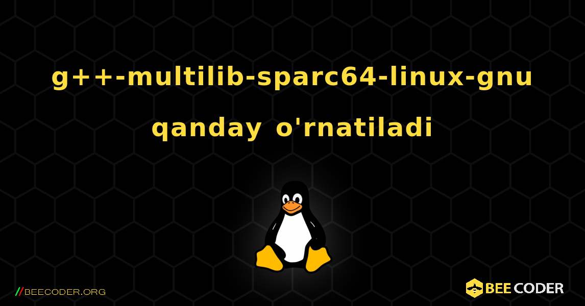 g++-multilib-sparc64-linux-gnu  qanday o'rnatiladi. Linux