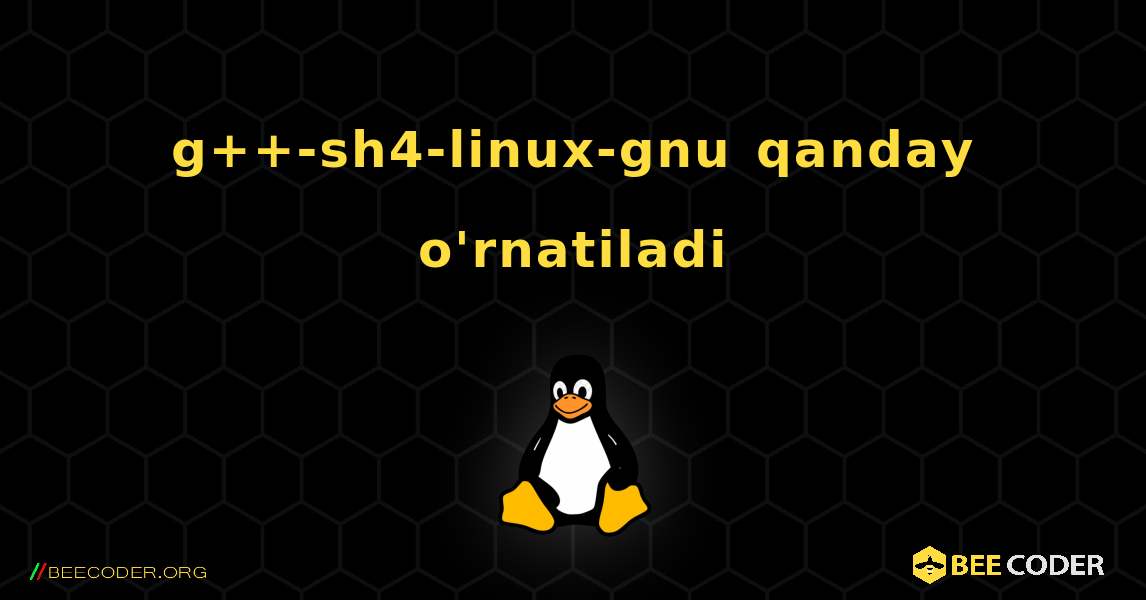 g++-sh4-linux-gnu  qanday o'rnatiladi. Linux