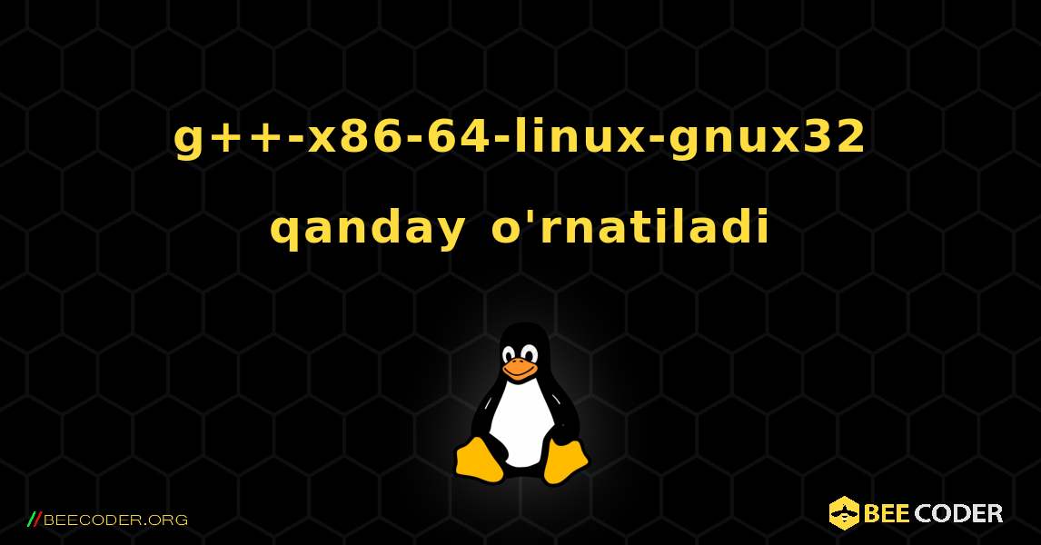 g++-x86-64-linux-gnux32  qanday o'rnatiladi. Linux