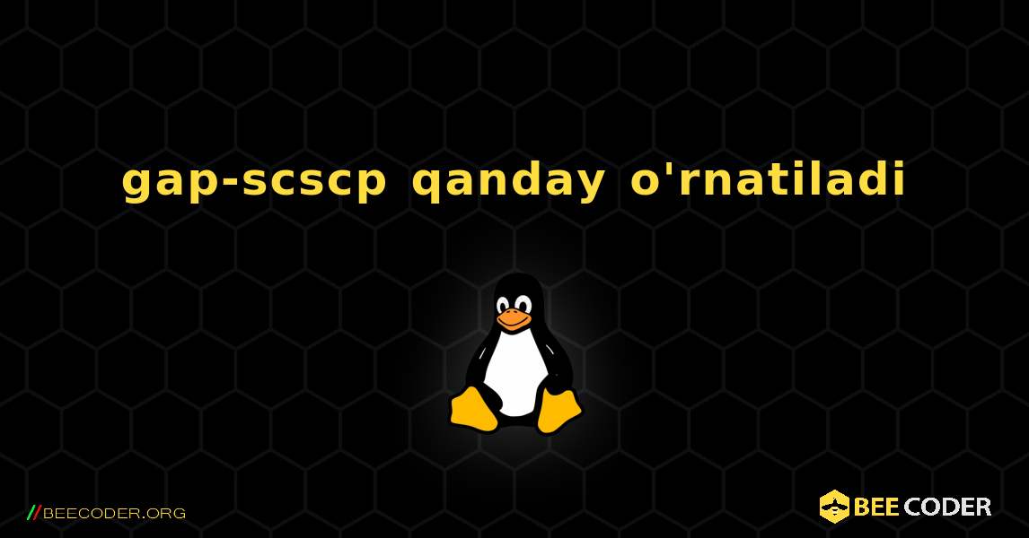 gap-scscp  qanday o'rnatiladi. Linux
