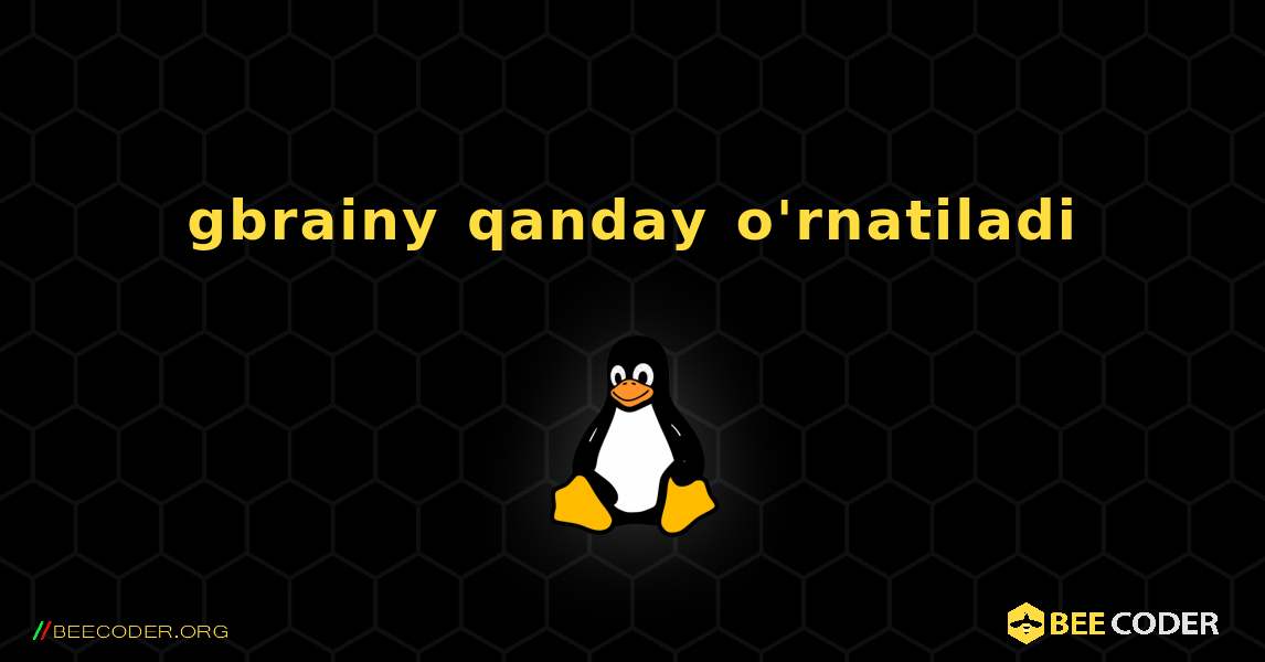 gbrainy  qanday o'rnatiladi. Linux