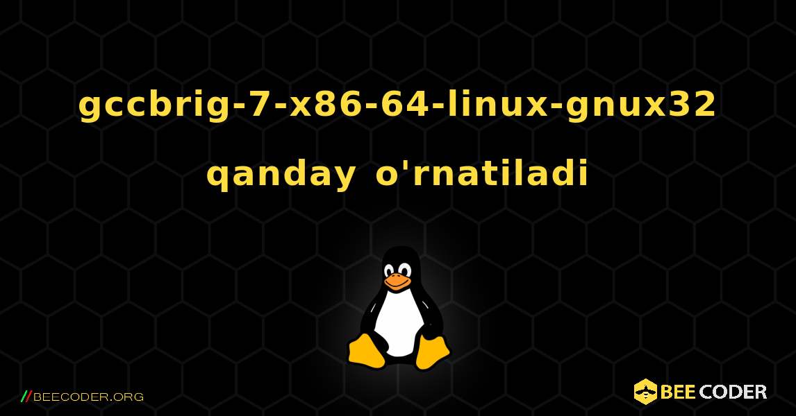 gccbrig-7-x86-64-linux-gnux32  qanday o'rnatiladi. Linux