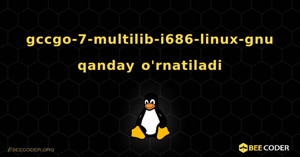 gccgo-7-multilib-i686-linux-gnu  qanday o'rnatiladi. Linux
