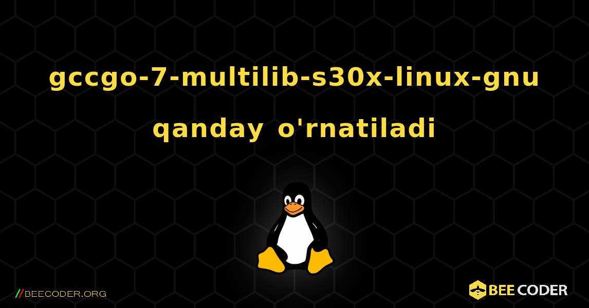 gccgo-7-multilib-s30x-linux-gnu  qanday o'rnatiladi. Linux