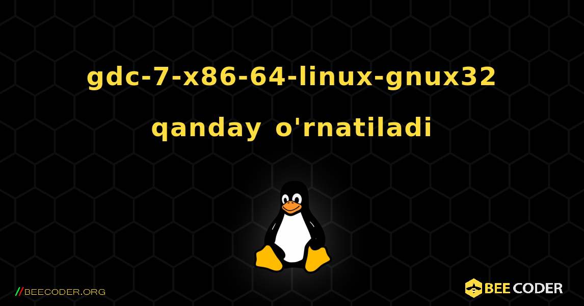 gdc-7-x86-64-linux-gnux32  qanday o'rnatiladi. Linux