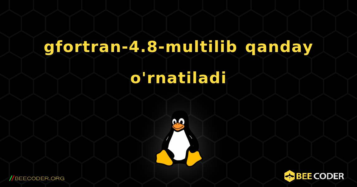 gfortran-4.8-multilib  qanday o'rnatiladi. Linux