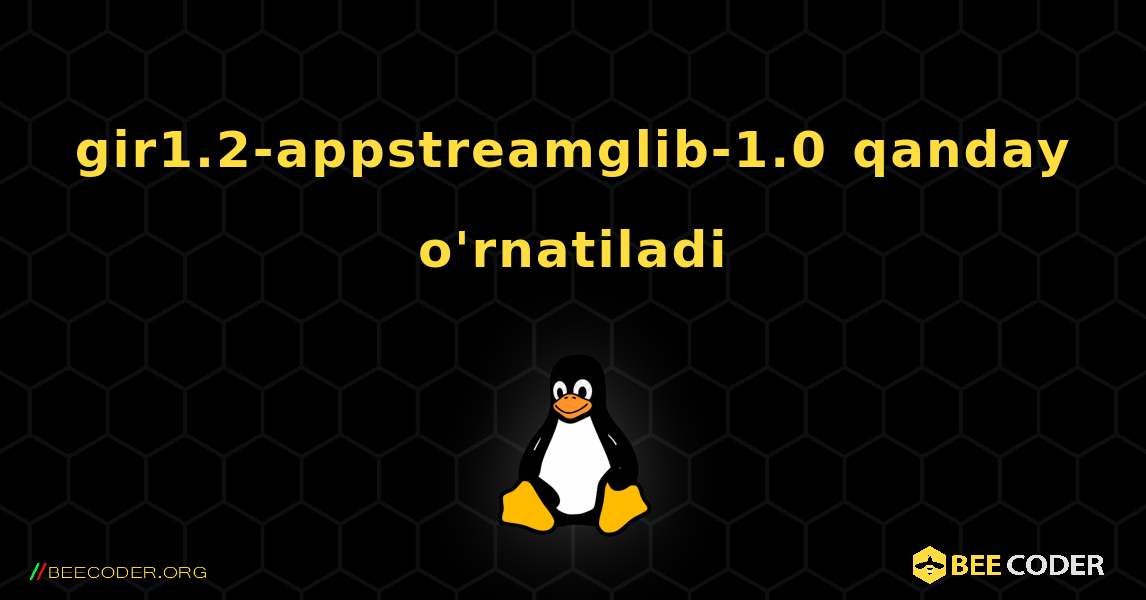 gir1.2-appstreamglib-1.0  qanday o'rnatiladi. Linux