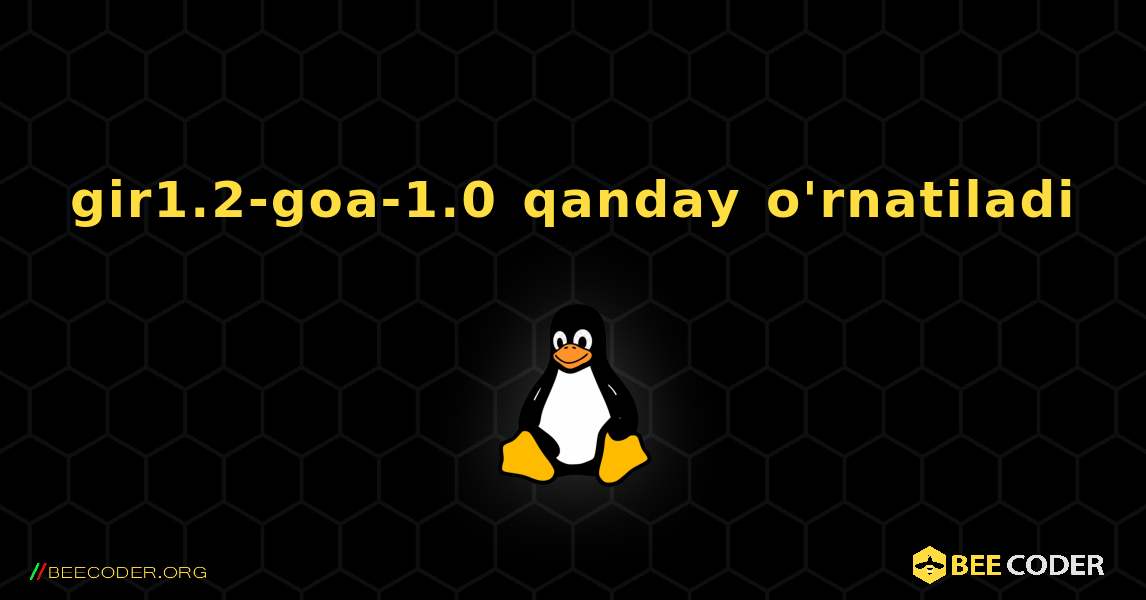 gir1.2-goa-1.0  qanday o'rnatiladi. Linux