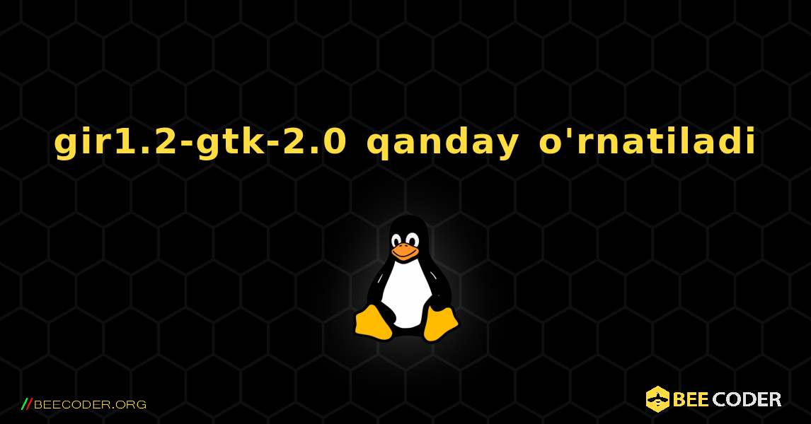 gir1.2-gtk-2.0  qanday o'rnatiladi. Linux