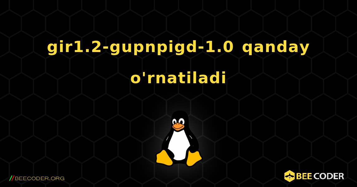 gir1.2-gupnpigd-1.0  qanday o'rnatiladi. Linux