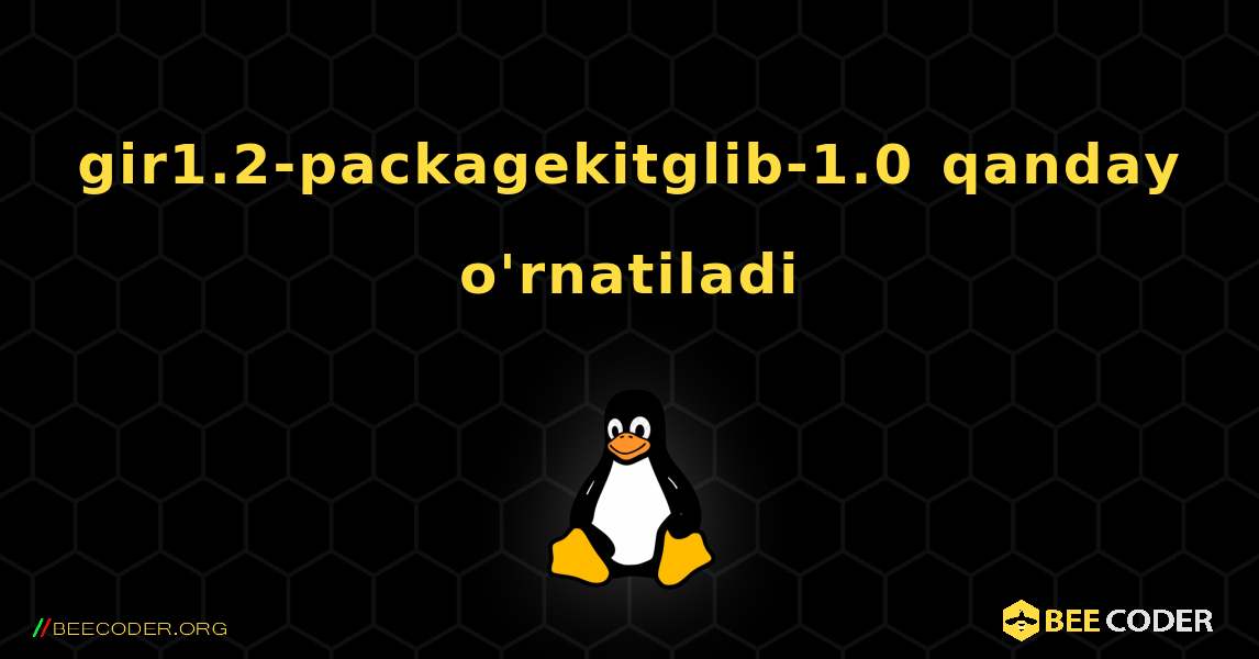 gir1.2-packagekitglib-1.0  qanday o'rnatiladi. Linux