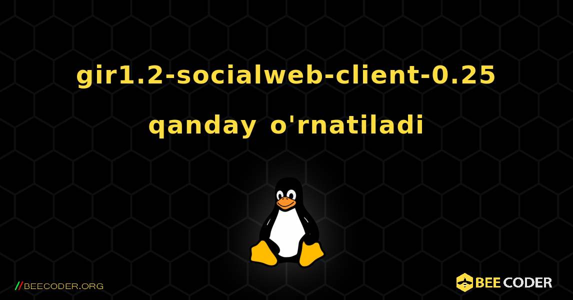 gir1.2-socialweb-client-0.25  qanday o'rnatiladi. Linux
