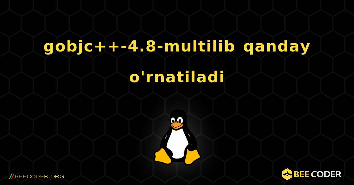 gobjc++-4.8-multilib  qanday o'rnatiladi. Linux