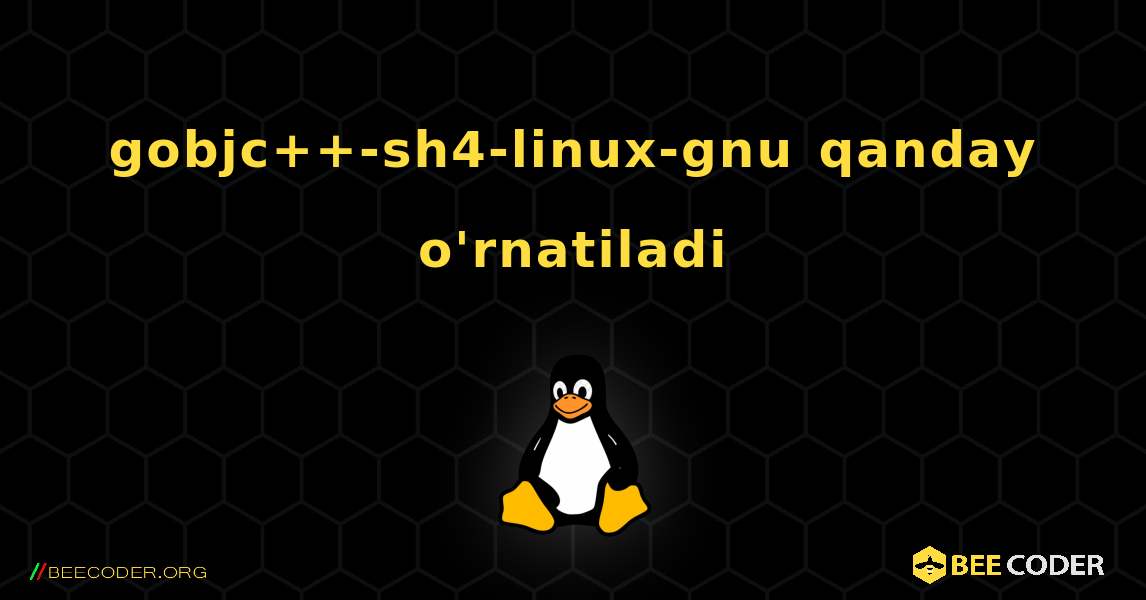 gobjc++-sh4-linux-gnu  qanday o'rnatiladi. Linux