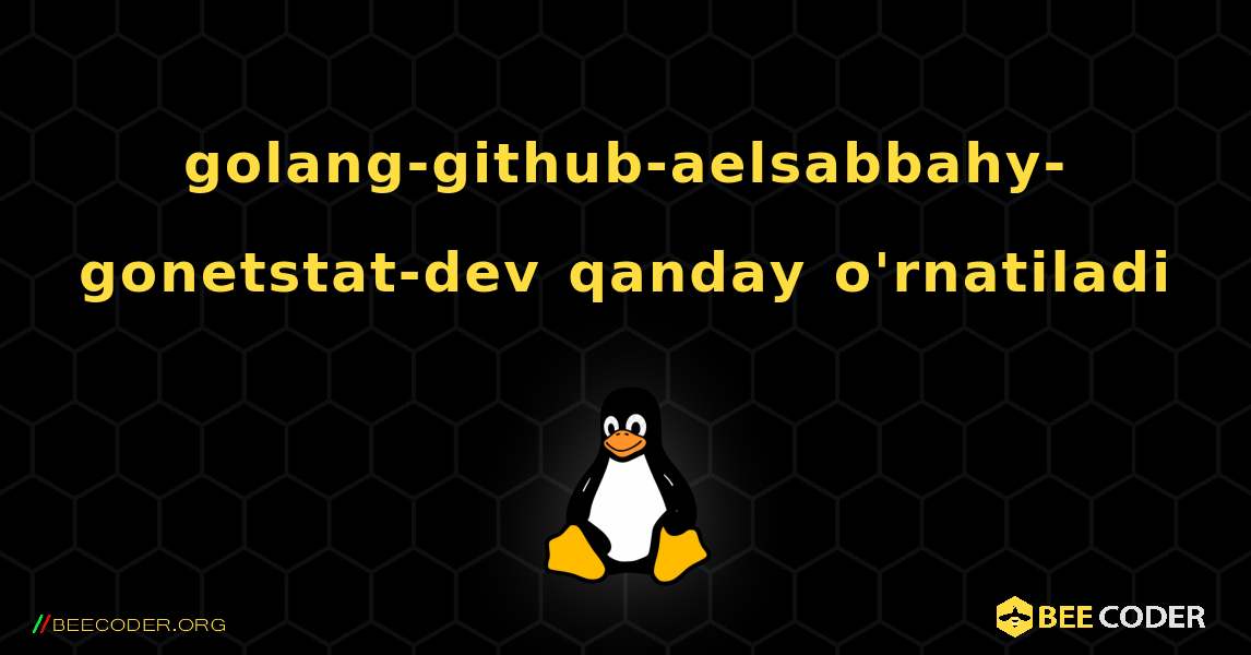 golang-github-aelsabbahy-gonetstat-dev  qanday o'rnatiladi. Linux
