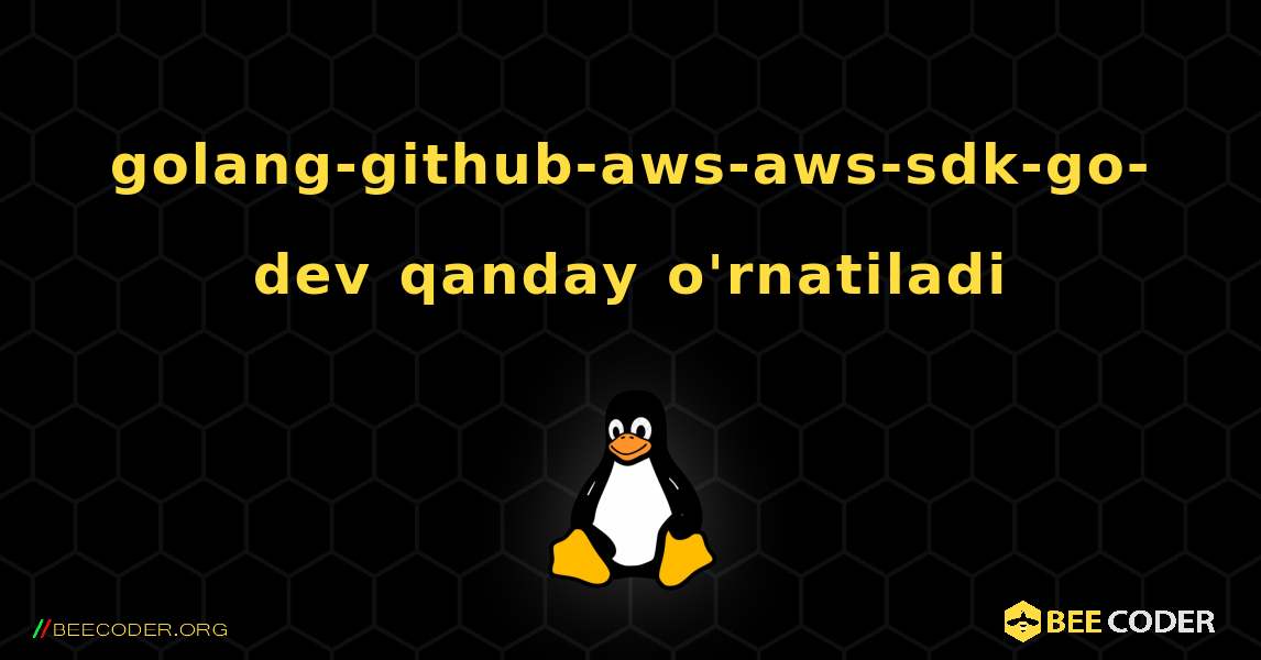 golang-github-aws-aws-sdk-go-dev  qanday o'rnatiladi. Linux