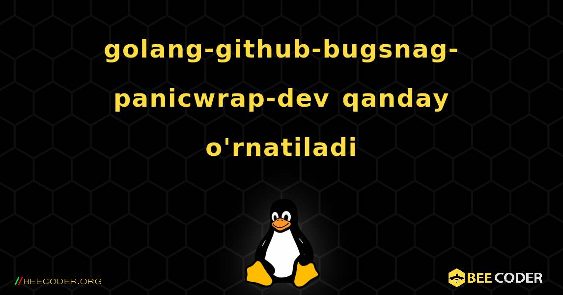 golang-github-bugsnag-panicwrap-dev  qanday o'rnatiladi. Linux