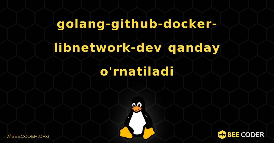 golang-github-docker-libnetwork-dev  qanday o'rnatiladi. Linux