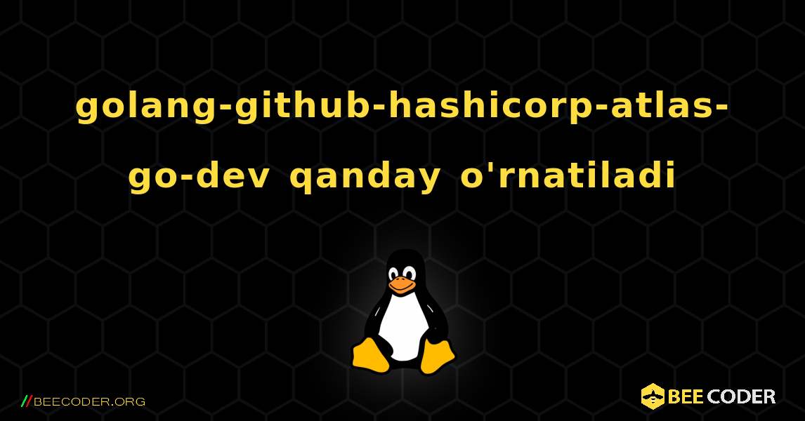 golang-github-hashicorp-atlas-go-dev  qanday o'rnatiladi. Linux