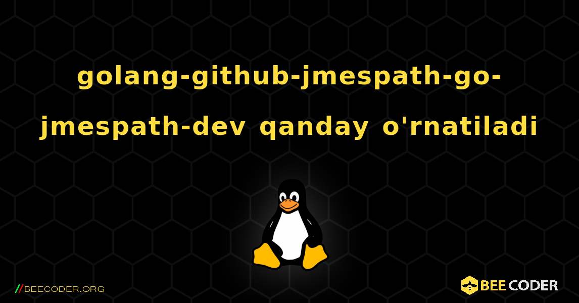 golang-github-jmespath-go-jmespath-dev  qanday o'rnatiladi. Linux