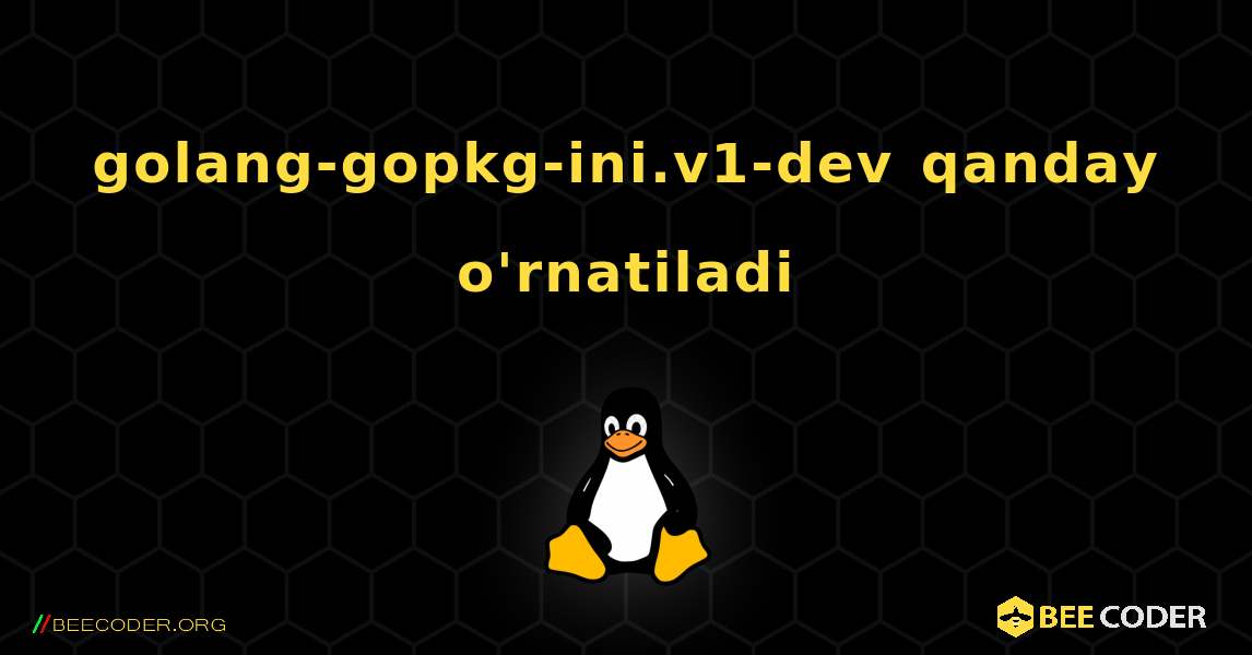 golang-gopkg-ini.v1-dev  qanday o'rnatiladi. Linux