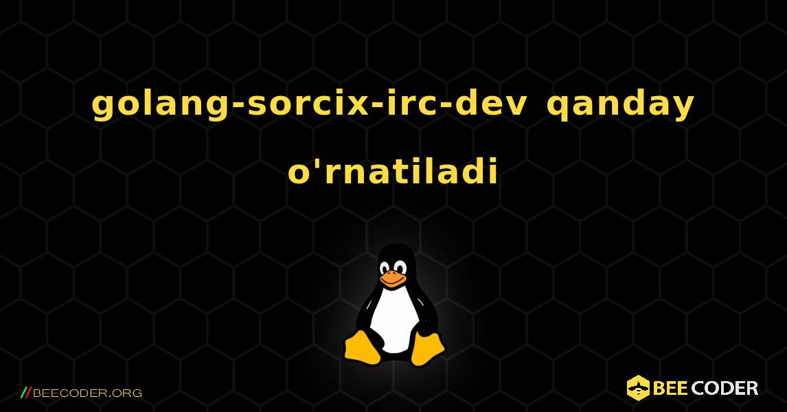 golang-sorcix-irc-dev  qanday o'rnatiladi. Linux