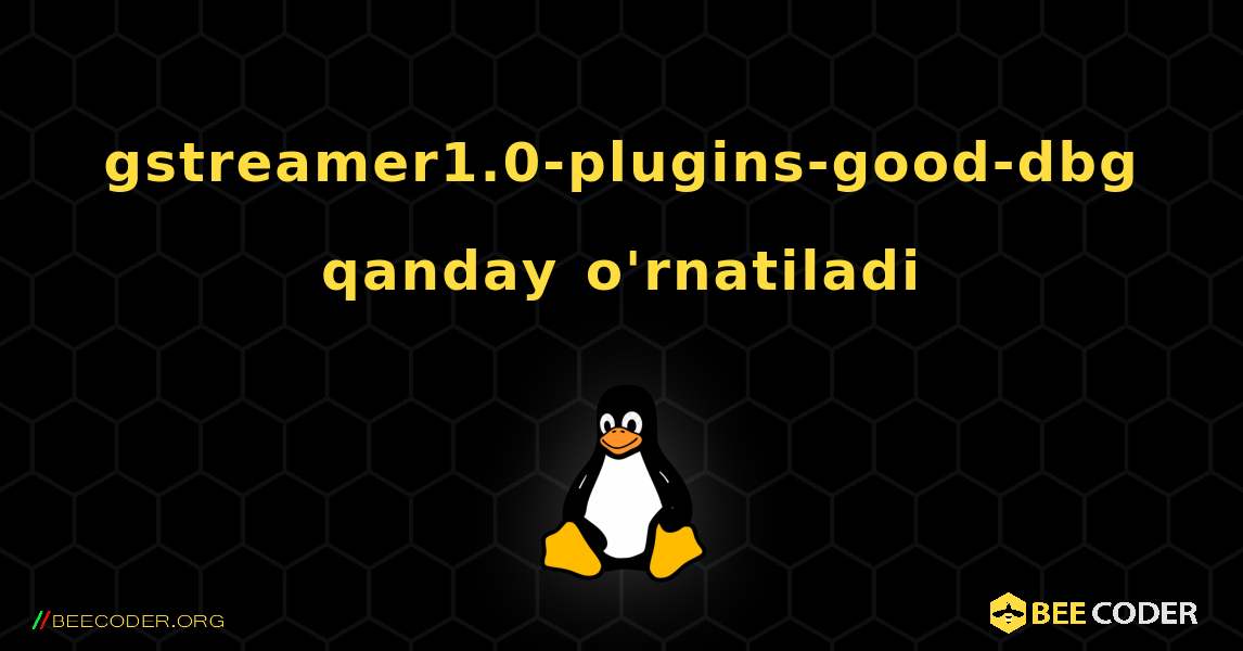 gstreamer1.0-plugins-good-dbg  qanday o'rnatiladi. Linux
