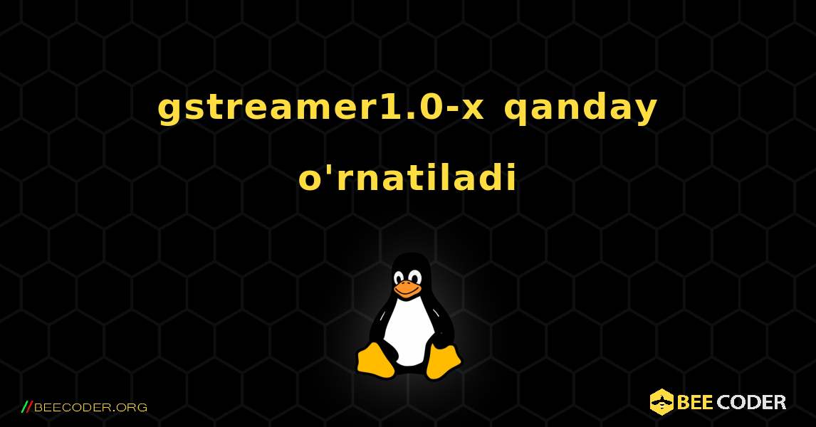 gstreamer1.0-x  qanday o'rnatiladi. Linux