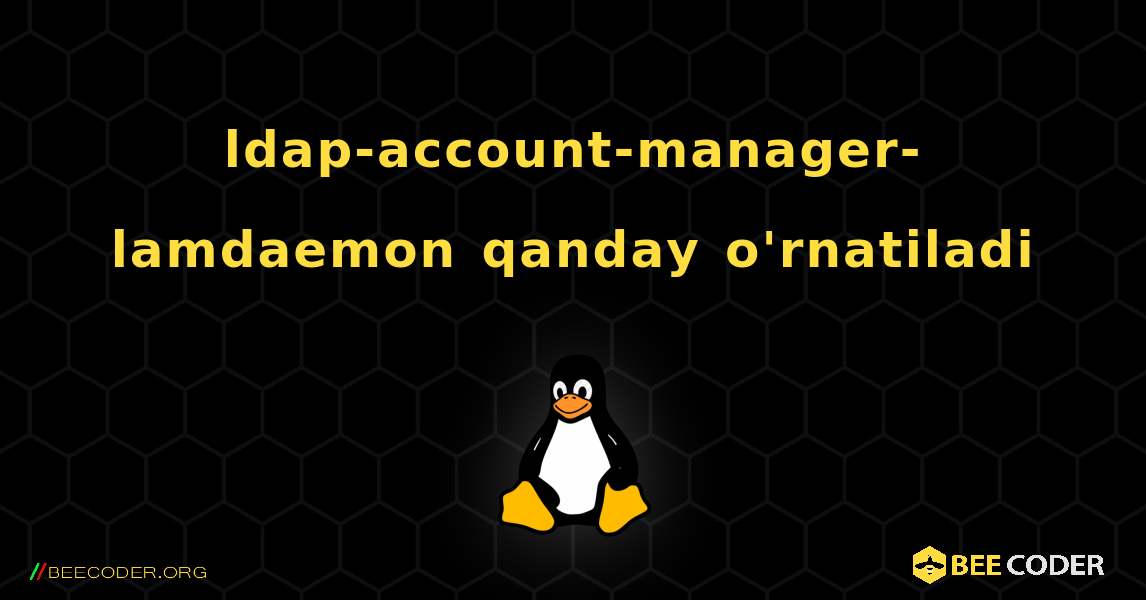 ldap-account-manager-lamdaemon  qanday o'rnatiladi. Linux