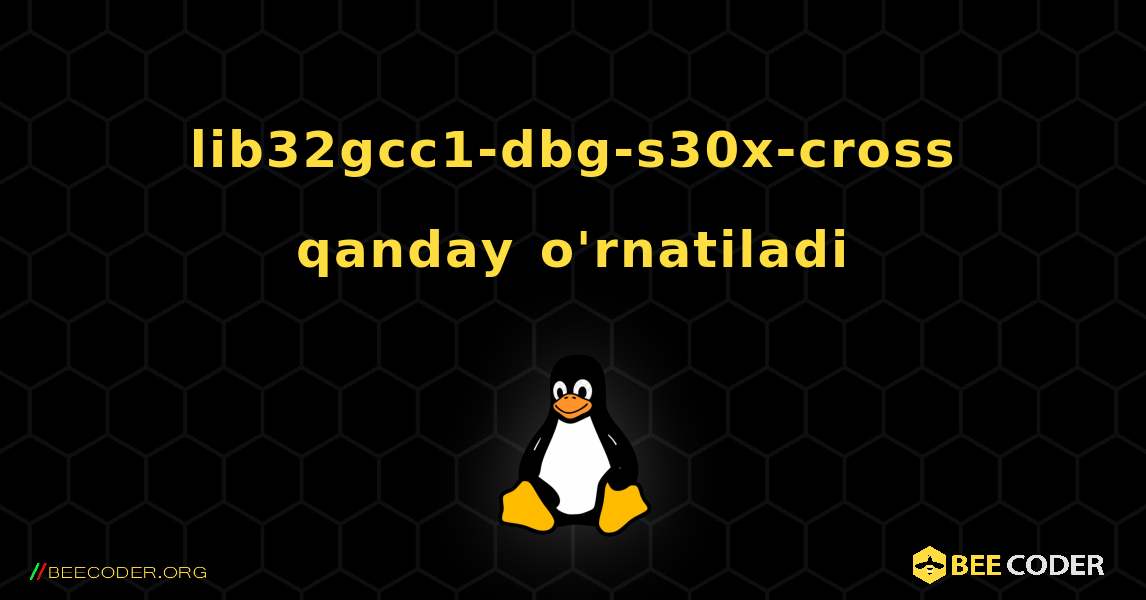 lib32gcc1-dbg-s30x-cross  qanday o'rnatiladi. Linux