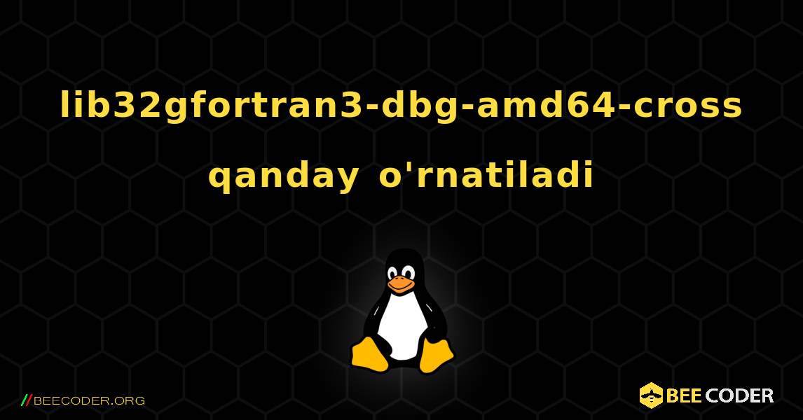 lib32gfortran3-dbg-amd64-cross  qanday o'rnatiladi. Linux