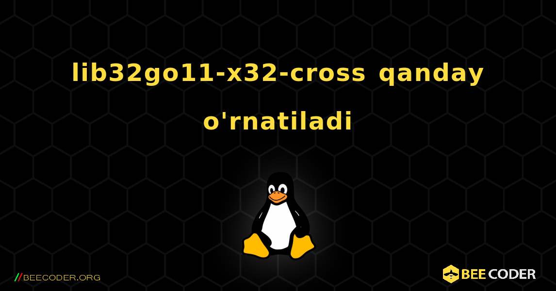 lib32go11-x32-cross  qanday o'rnatiladi. Linux