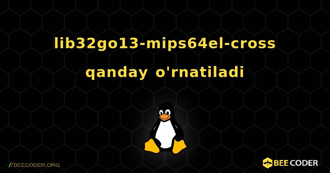 lib32go13-mips64el-cross  qanday o'rnatiladi. Linux