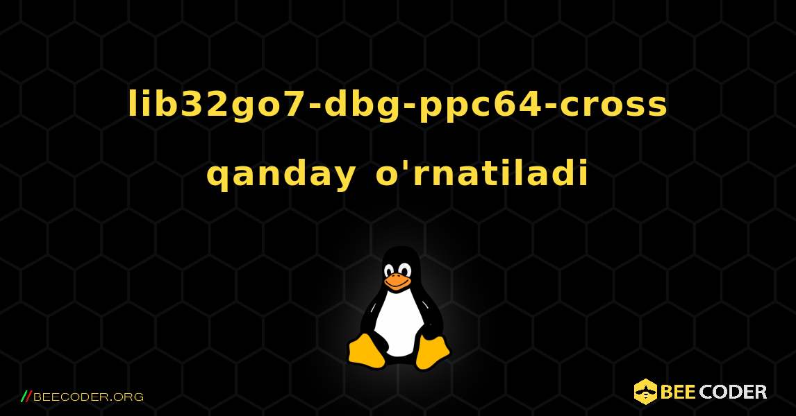 lib32go7-dbg-ppc64-cross  qanday o'rnatiladi. Linux