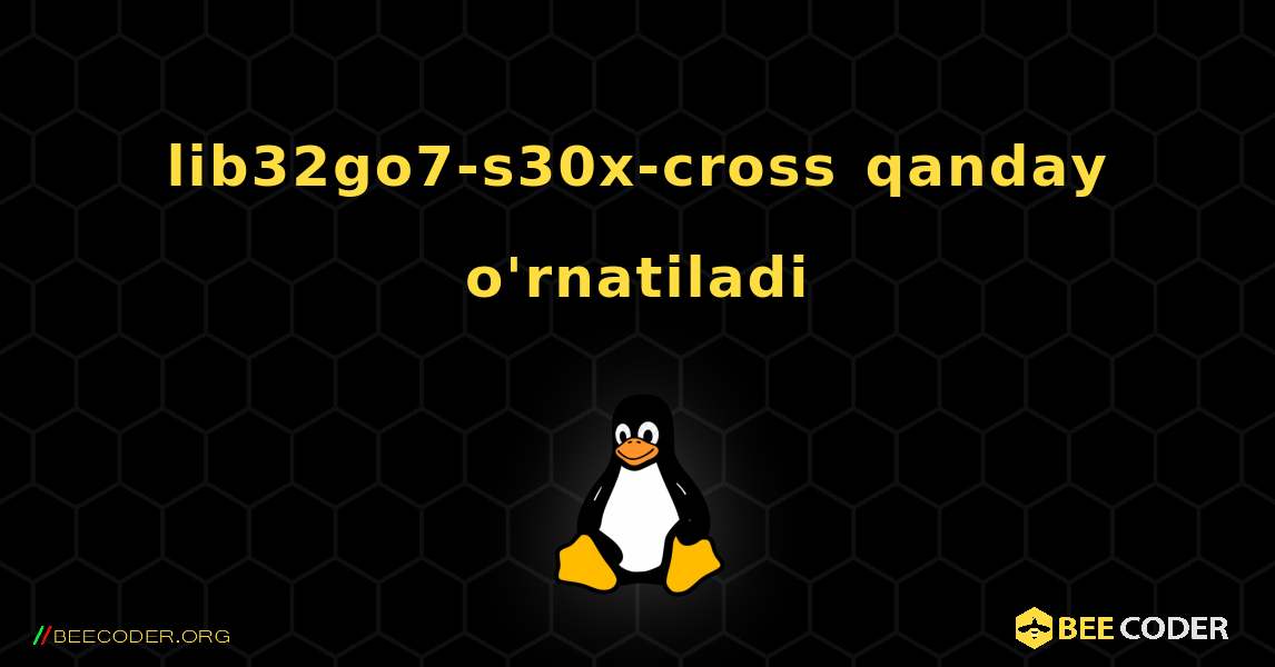 lib32go7-s30x-cross  qanday o'rnatiladi. Linux