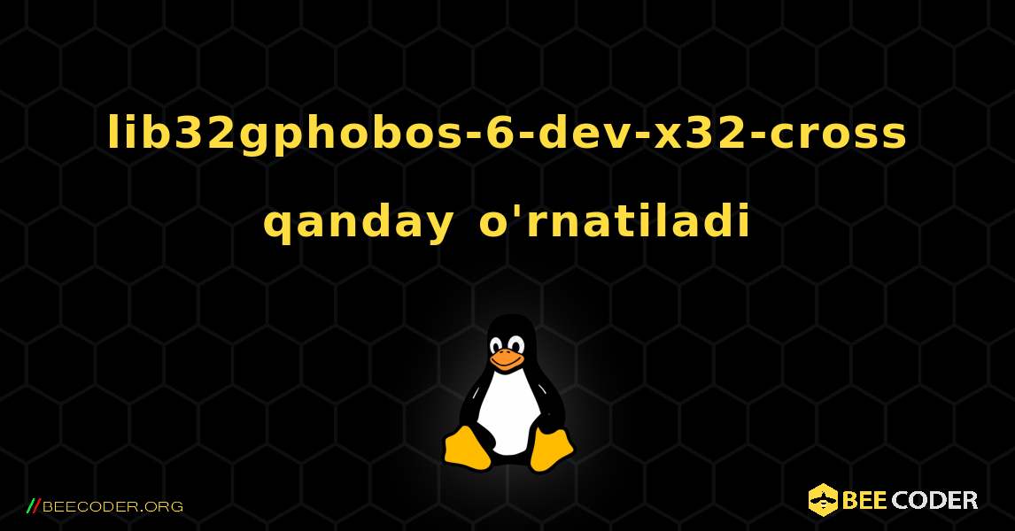 lib32gphobos-6-dev-x32-cross  qanday o'rnatiladi. Linux