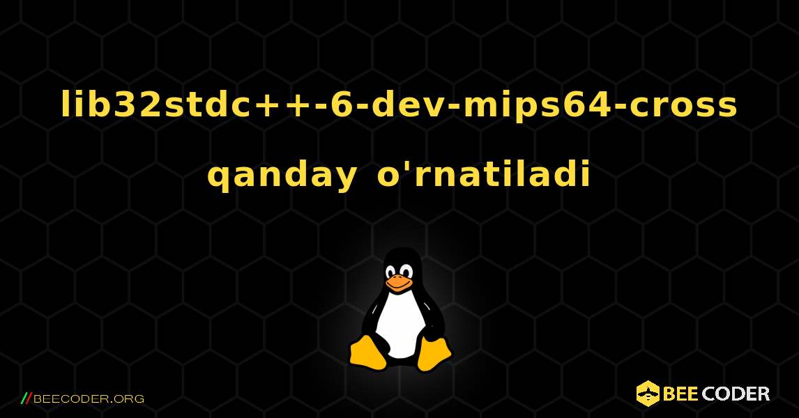 lib32stdc++-6-dev-mips64-cross  qanday o'rnatiladi. Linux