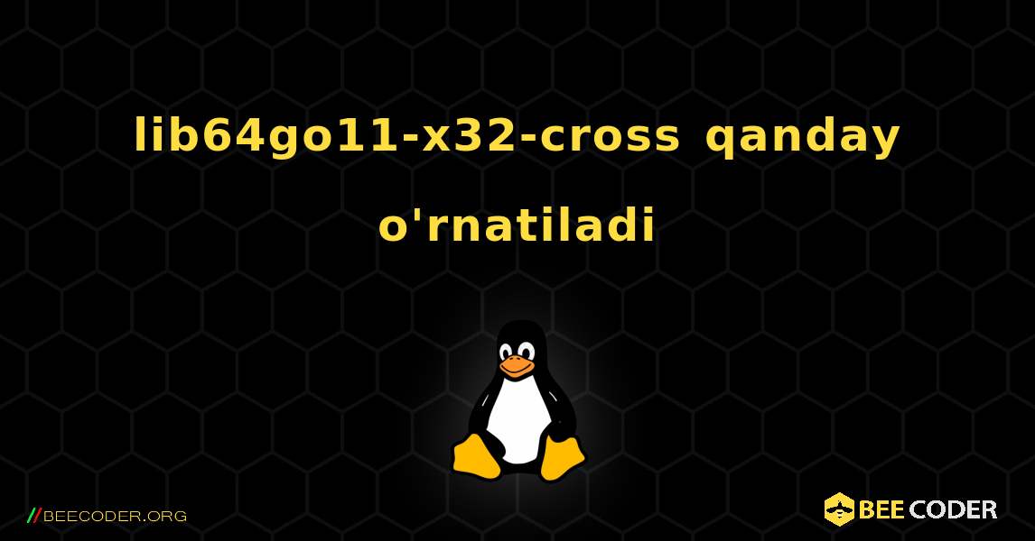 lib64go11-x32-cross  qanday o'rnatiladi. Linux