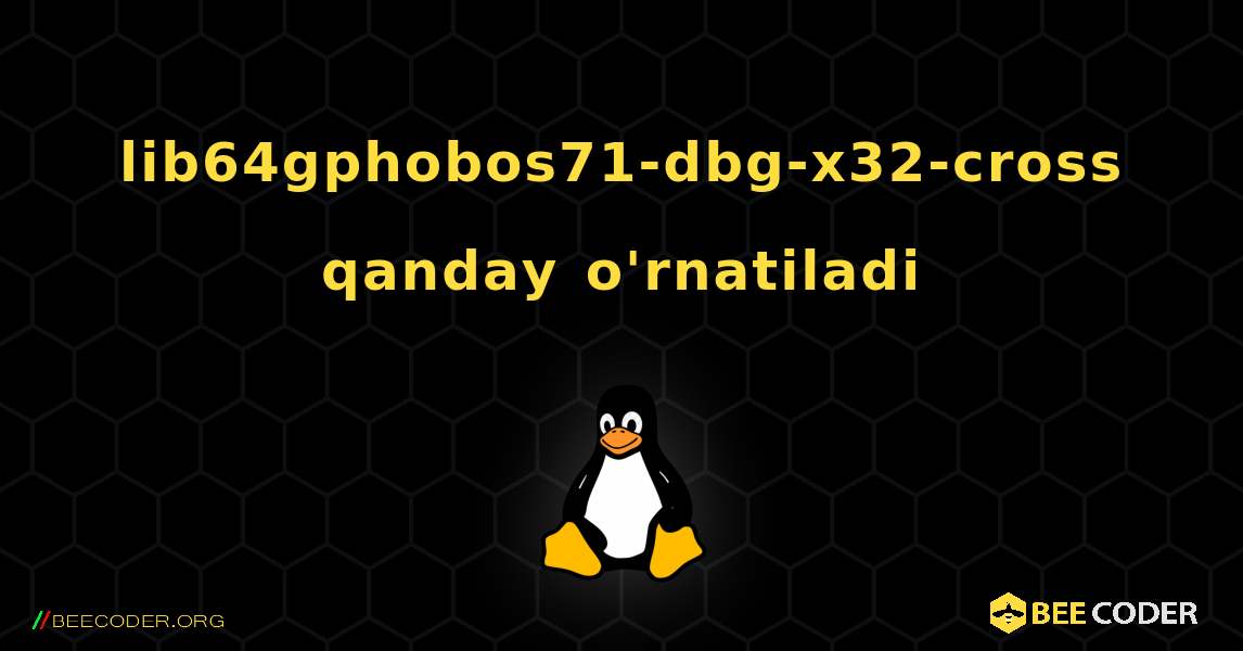 lib64gphobos71-dbg-x32-cross  qanday o'rnatiladi. Linux