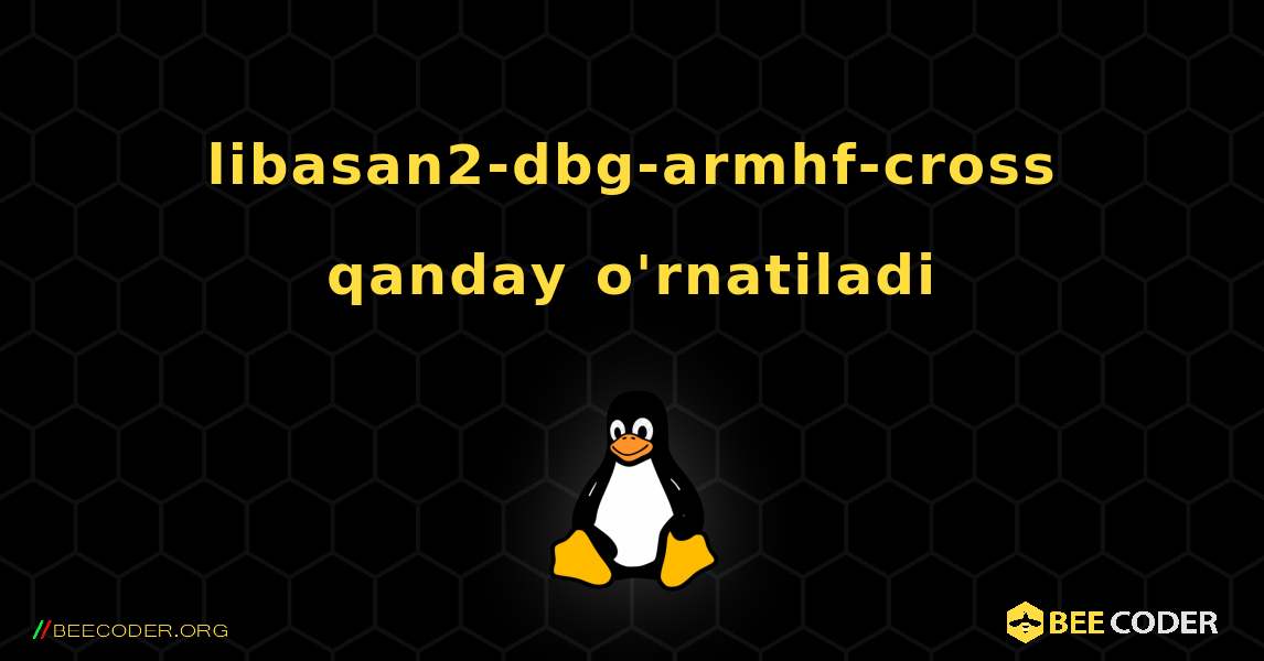 libasan2-dbg-armhf-cross  qanday o'rnatiladi. Linux